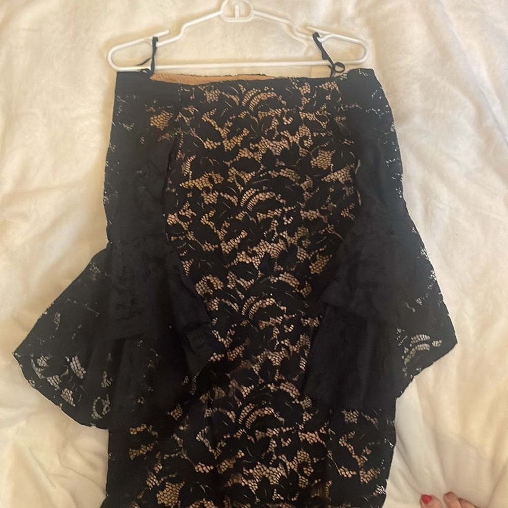 Karen Kane Black Lace Off-Shoulder Dress - Picture 6 of 10